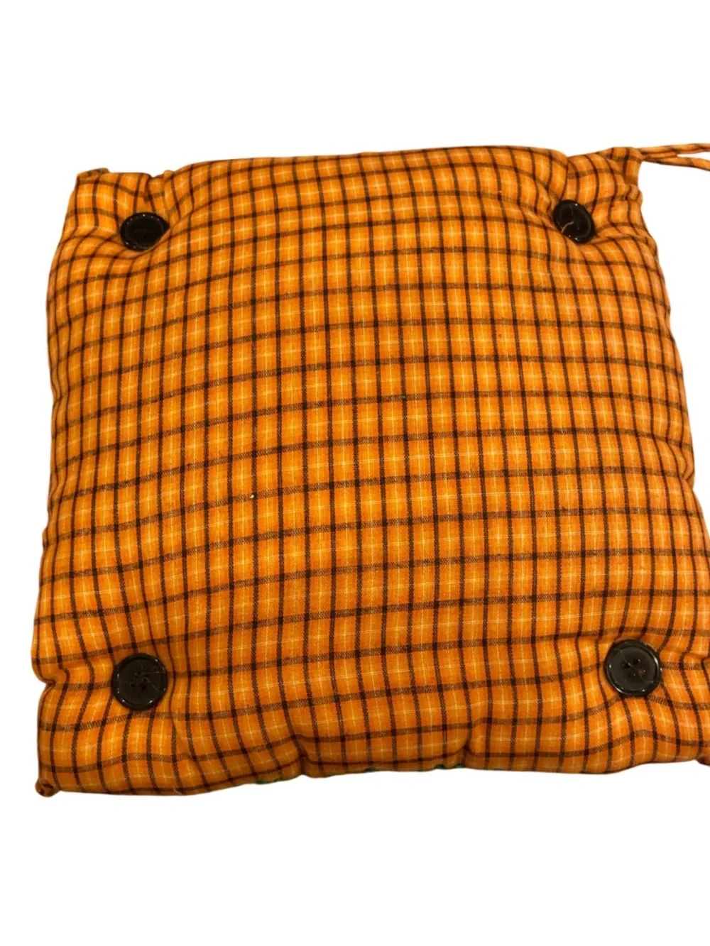 Vintage Halloween Throw Pillows Witch And Jack-o’-lantern Pair 10”x10” Lot Of 2